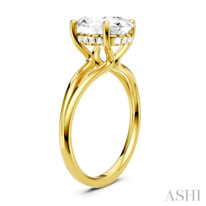 Oval Shape Semi-Mount Diamond Engagement Ring