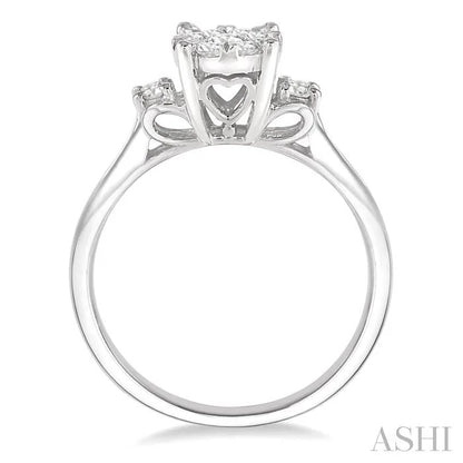 Round Shape Lovebright Diamond Engagement Ring