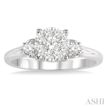 Round Shape Lovebright Diamond Engagement Ring