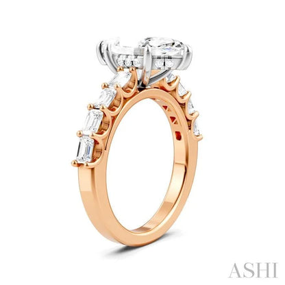 Marquise Shape Semi-Mount Diamond Engagement Ring