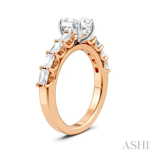 Oval Shape Semi-Mount Diamond Engagement Ring