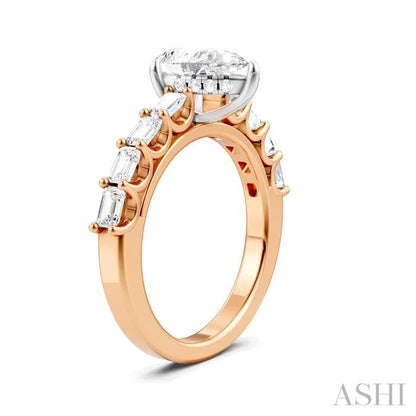 Pear Shape Semi-Mount Diamond Engagement Ring