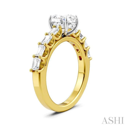 Oval Shape Semi-Mount Diamond Engagement Ring