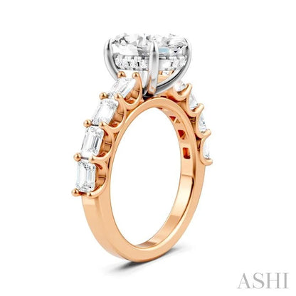 Oval Shape Semi-Mount Diamond Engagement Ring