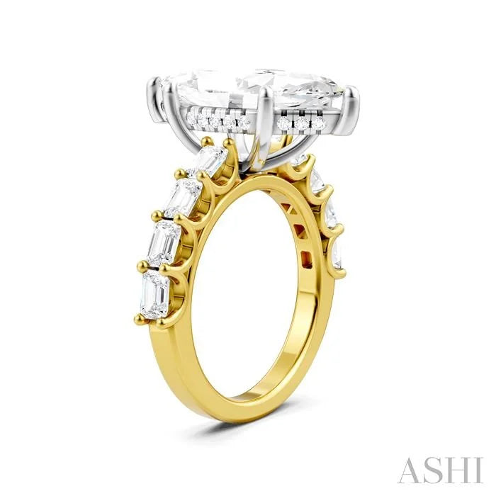 Marquise Shape Semi-Mount Diamond Engagement Ring