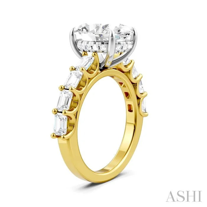 Oval Shape Semi-Mount Diamond Engagement Ring