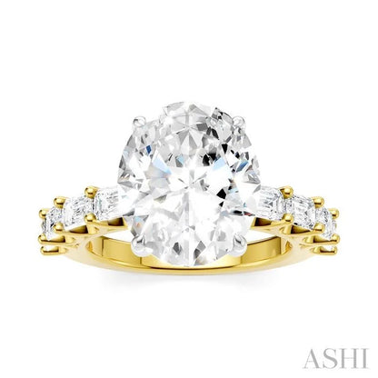 Oval Shape Semi-Mount Diamond Engagement Ring