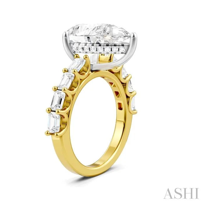 Pear Shape Semi-Mount Diamond Engagement Ring