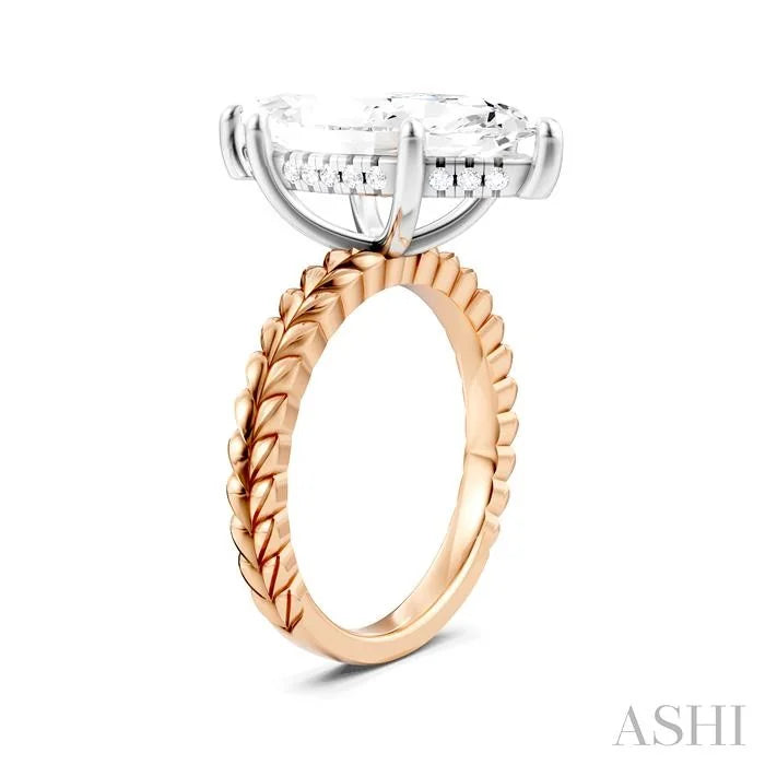 Marquise Shape Semi-Mount Diamond Engagement Ring