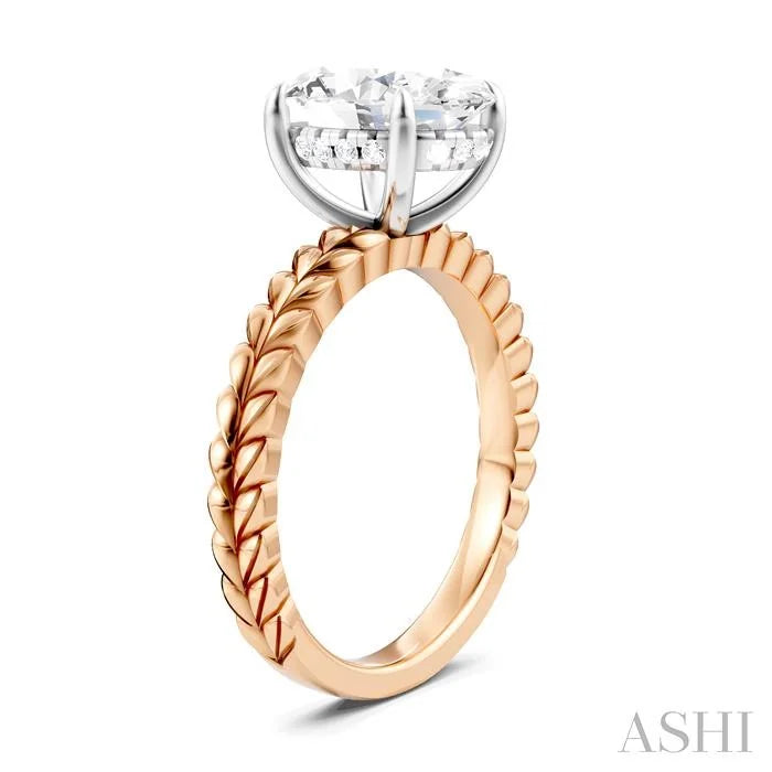 Oval Shape Semi-Mount Diamond Engagement Ring