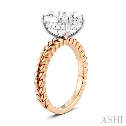 Oval Shape Semi-Mount Diamond Engagement Ring
