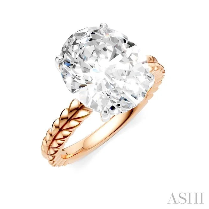 Oval Shape Semi-Mount Diamond Engagement Ring