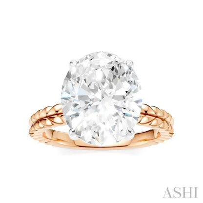 Oval Shape Semi-Mount Diamond Engagement Ring