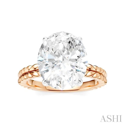 Oval Shape Semi-Mount Diamond Engagement Ring
