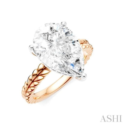 Pear Shape Semi-Mount Diamond Engagement Ring