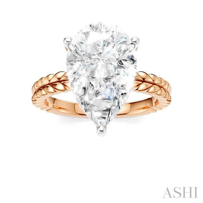 Pear Shape Semi-Mount Diamond Engagement Ring