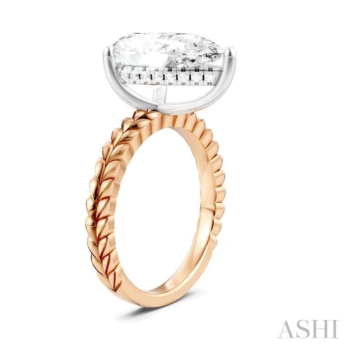 Pear Shape Semi-Mount Diamond Engagement Ring