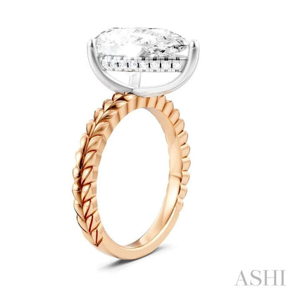 Pear Shape Semi-Mount Diamond Engagement Ring