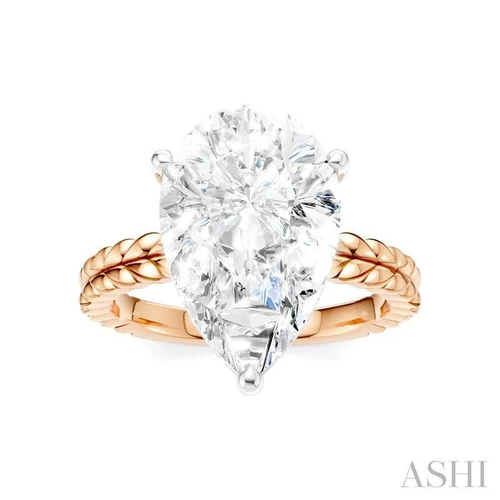 Pear Shape Semi-Mount Diamond Engagement Ring