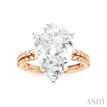 Pear Shape Semi-Mount Diamond Engagement Ring