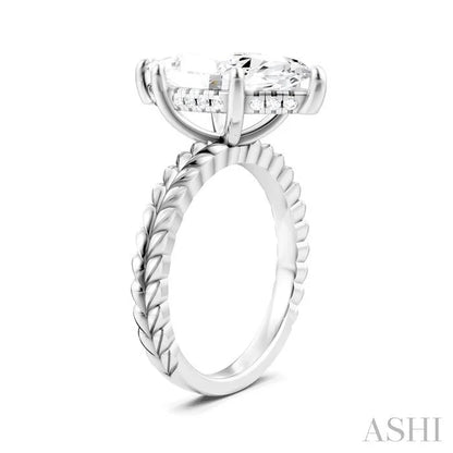 Marquise Shape Semi-Mount Diamond Engagement Ring
