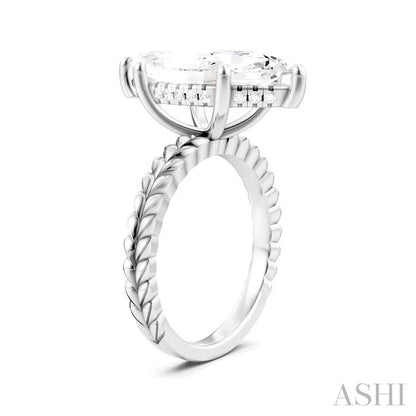 Marquise Shape Semi-Mount Diamond Engagement Ring