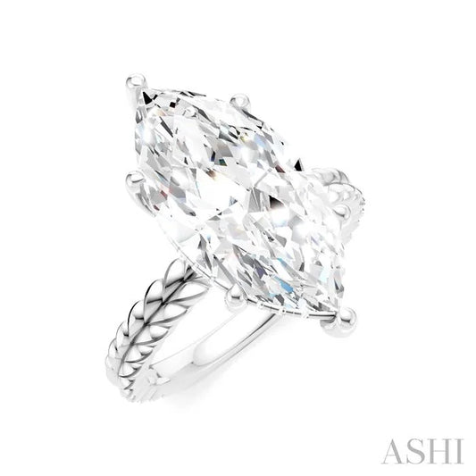 Marquise Shape Semi-Mount Diamond Engagement Ring
