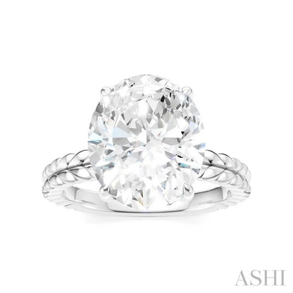 Oval Shape Semi-Mount Diamond Engagement Ring