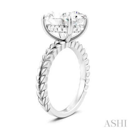 Oval Shape Semi-Mount Diamond Engagement Ring