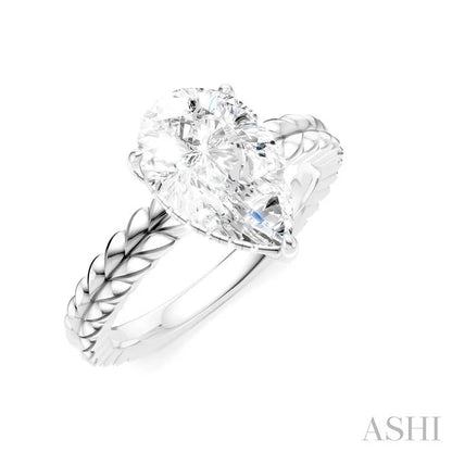 Pear Shape Semi-Mount Diamond Engagement Ring