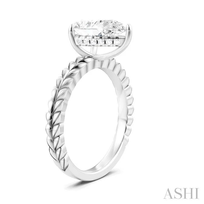 Pear Shape Semi-Mount Diamond Engagement Ring