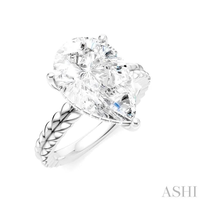 Pear Shape Semi-Mount Diamond Engagement Ring