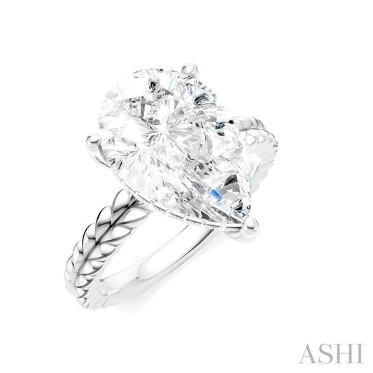 Pear Shape Semi-Mount Diamond Engagement Ring