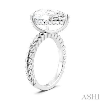Pear Shape Semi-Mount Diamond Engagement Ring