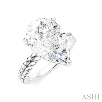 Pear Shape Semi-Mount Diamond Engagement Ring
