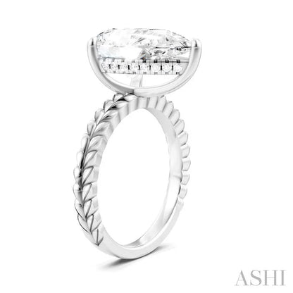 Pear Shape Semi-Mount Diamond Engagement Ring