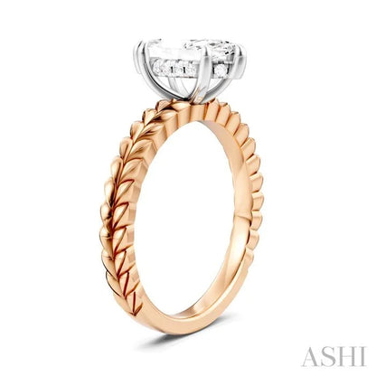 Marquise Shape Semi-Mount Diamond Engagement Ring