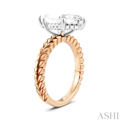 Marquise Shape Semi-Mount Diamond Engagement Ring