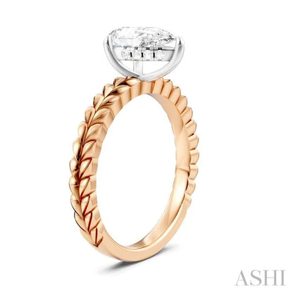 Pear Shape Semi-Mount Diamond Engagement Ring