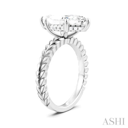 Marquise Shape Semi-Mount Diamond Engagement Ring