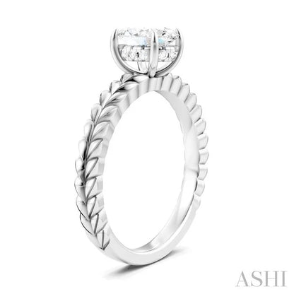 Oval Shape Semi-Mount Diamond Engagement Ring