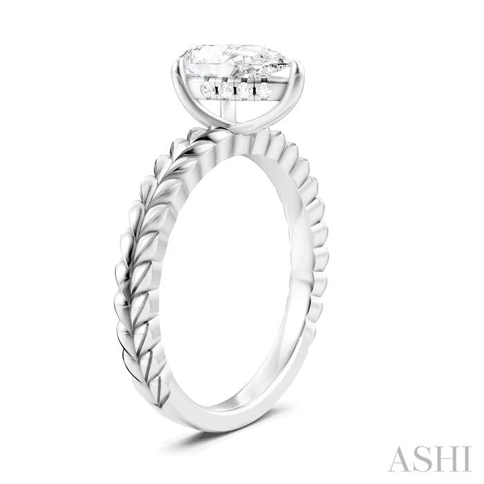 Pear Shape Semi-Mount Diamond Engagement Ring