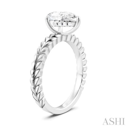 Pear Shape Semi-Mount Diamond Engagement Ring