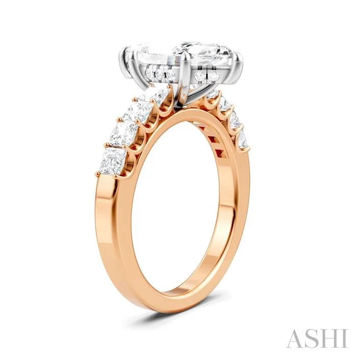 Marquise Shape Semi-Mount Diamond Engagement Ring