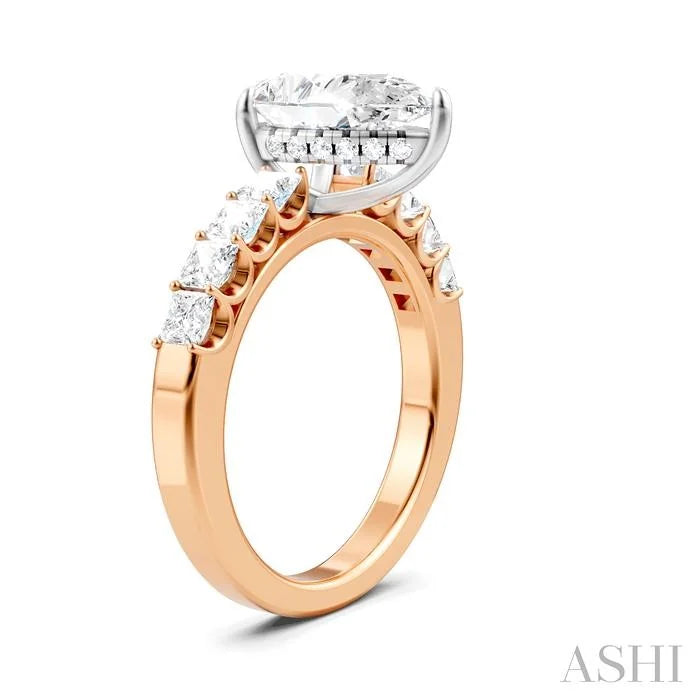 Pear Shape Semi-Mount Diamond Engagement Ring