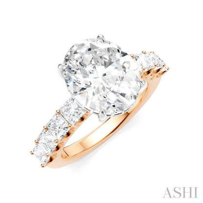 Oval Shape Semi-Mount Diamond Engagement Ring