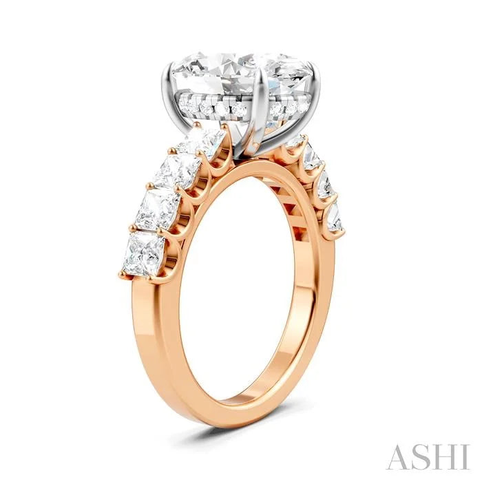 Oval Shape Semi-Mount Diamond Engagement Ring