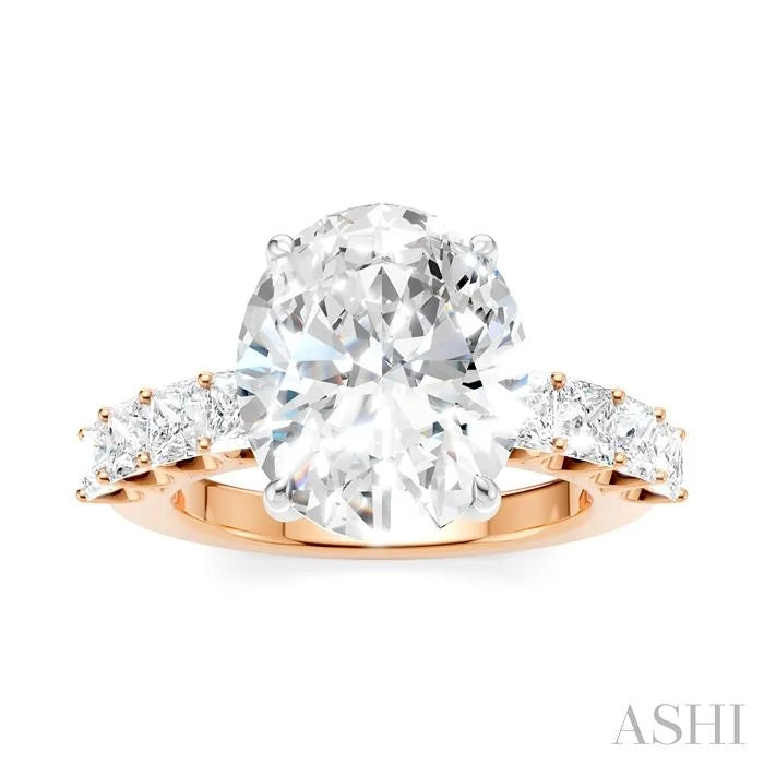 Oval Shape Semi-Mount Diamond Engagement Ring