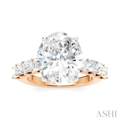 Oval Shape Semi-Mount Diamond Engagement Ring