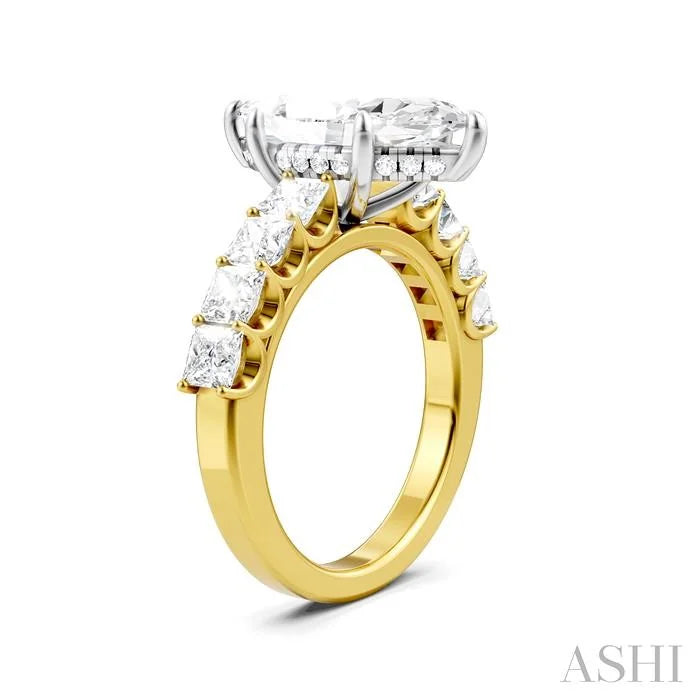 Marquise Shape Semi-Mount Diamond Engagement Ring